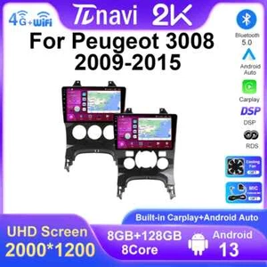 Radio Coche Multimedia Reproductor GPS Pantalla Automática Para Peugeot 3008 2009-2015 Android - Imagen 1 de 40