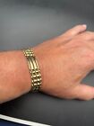 Bracelet homme vintage 14k en or massif 8,5" 30,5 grammes sans ferraille timbre d'essai israélien