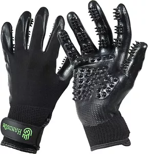 HandsOn Pet Grooming Gloves - Gentle Brush for Cats, Dogs, and Horses - Picture 1 of 6