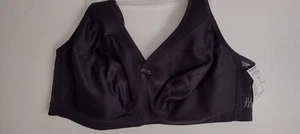 Glamorise MagicLift Active Support Bra #1005 Wire Free Size 40D BLACK NEW NO T - Picture 1 of 8