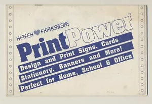 Hi Tech Expressions Print Power 1987 manuale libretto software computer vintage retrò - Foto 1 di 6