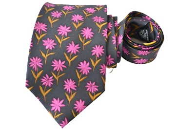 CORBATA HOMBRE UNGARO NEGRA, MORADA/FLORAL ANCHO: 3,75" LARGO: 57" Foto 1 de 4