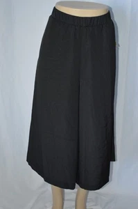 ECI Womens XL NEW Black Loose Fit Capri Elastic Waist Pants Stretch $60 MSRP - Picture 1 of 7