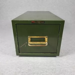 Vtg SteelMaster 3x5 Index Card Single Drawer Metal File Cabinet Stackable - Picture 1 of 11