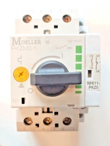 Klöckner Moeller Motorschutz PKZM0-1 0,63-1A gebraucht mit Hilfsschalterblock - Bild 1 von 3