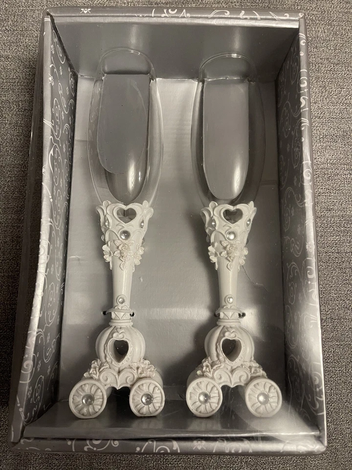 Flautas de champán tostadas Cinderella Coach Carriage-vaso Foto 1 de 1