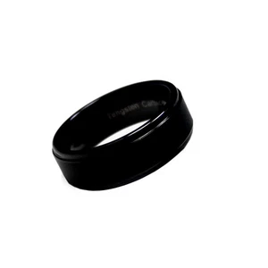 9mm Black Tungsten Men's Wedding Band Ring - Picture 1 of 2