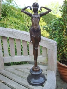 Statua Scarafaggio Nudo Sexy Stile Art Deco Stile Art Nouveau Bronzo massiccio F - Imagen 1 de 7