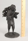 Antique Meiji Signed Japanese Bronze Okimono Sculpture of Kinjiro Ninomiya NR