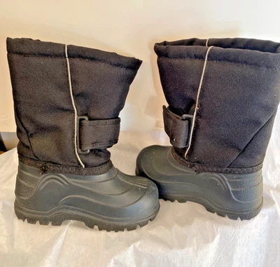 LL Bean Niño Pequeño Talla 7 Invierno Botas de Nieve Forradas Negras Usadas en Excelente Condición Foto 1 de 4
