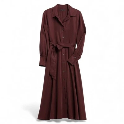 Vestido Banana Republic Nuevo con Etiquetas Rossa Midi - Rojo Cereza Cinturón con Slip Foto 1 de 4