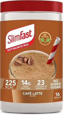 1x Café Latte 16 servers Slim Fast Shake Powder Weight Loss Diet Drink- Free UK - Image 1 of 4