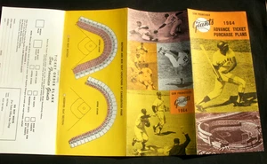 1964 San Francisco SF Giants Season Ticket Brochure Willie Mays McCovey Marichal - Picture 1 of 2