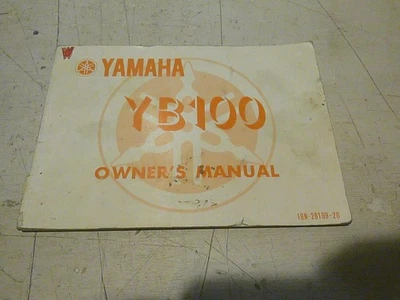 Yamaha YB100 Original Owner's Manual Part No 18N-28199-20 1st Edition Dated 1982 - Image 1 of 4
