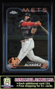 2024 Topps Chrome #188 Francisco Alvarez New York Mets - Picture 1 of 2