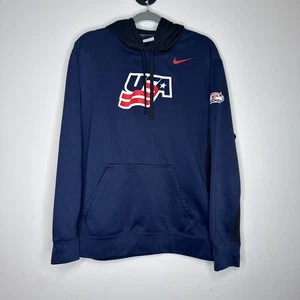 Felpa con cappuccio Nike USA Hockey Therma-Fit taglia L - Foto 1 di 5