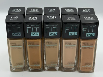 LOT OF 10PCS Maybelline Fit Me Foundation Assorted Makeup SHADE VARIETY Lot - Image 1 of 4