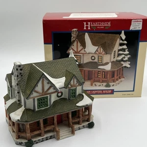 LEMAX 1996 VAIL Village Iluminado Hunter's Lodge Casa Navidad Porcelana 75259 - Imagen 1 de 16