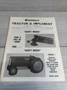 Miniature Tractor & Implement Magazine October 1985 Scott Magic Oliver 77 - Picture 1 of 9