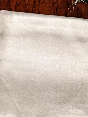 FABRIC REMNANT LIGHT WEIGHT WHITE SATIN 2 YDS X 44" - Image 1 of 3