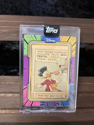 Tarjeta de boceto Topps cromada Disney como nueva SCROOGE 1 de 1 corte de cómic cubierta Foto 1 de 2
