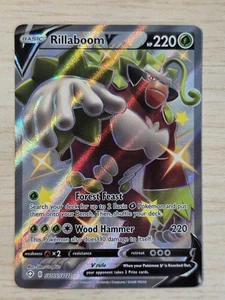 Rillaboom V Shiny Holo Rare Shining Fates: Shiny Vault SV105/SV122 NM - Picture 1 of 2