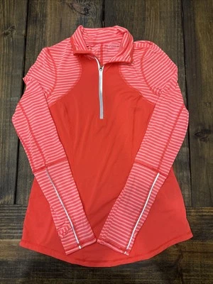 Zella Shirt XS Women Red Running Reflective 1/4  Zip Thumb Hole Long Sleeve - Image 1 of 4