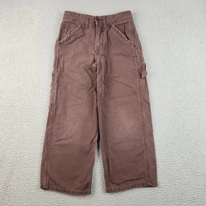 Urban Pipeline Carpenter Pants Boys 8 Brown Relaxed Fit Utility Workwear Baggy - Picture 1 of 10