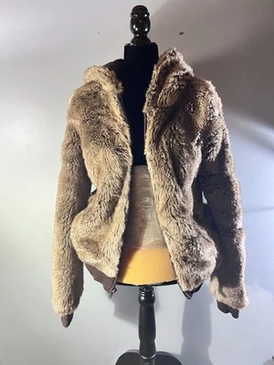 Victoria's Secret ROSA Edición Limitada Sudadera con Capucha Cremallera Chaqueta Abrigo de Piel Sintética M Foto 1 de 4