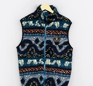 Vintage Resort At Squaw Creek Herren Fleece Weste Gr. M Azteken Mehrfarbig Bunt - Bild 1 von 12