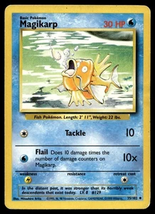 Magikarp 035/102 Pokemon Base Set Ilimitado WOTC MP - Imagen 1 de 2