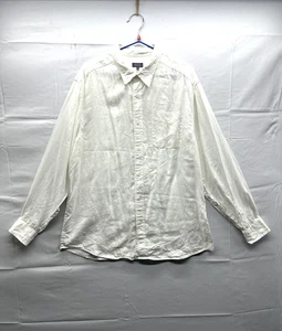 Wolsey Herren Freizeithemd weiß Leinen Größe XL Langarm Regular Fit Knopfleiste - Bild 1 von 11