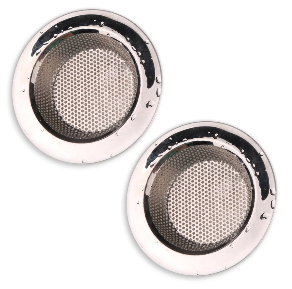 Abflusssieb Für Küchenspüle Edelstahl 2er-Set – 11x8x2,3 Cm, Feinmaschig Mit Griff – Verhindert Verstopfungen, Einfach Zu Reinigen