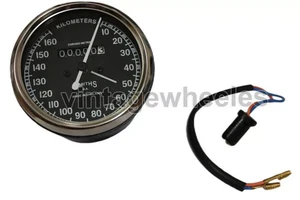 Smiths Speedometer Replica Odometer Tachometer 160 KMH Black Face - black Body - Picture 1 of 3