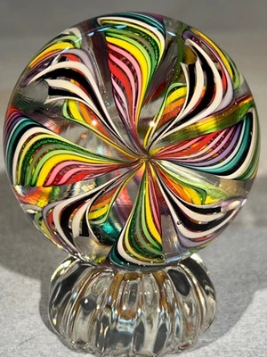 Canicas: permisos de vidrio artístico hechos a mano 8 bastones dicroicos núcleo transparente #3686 2,75 pulgadas Foto 1 de 4