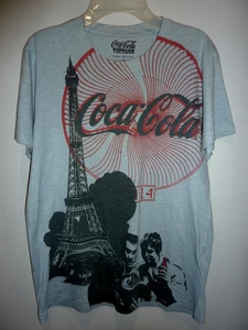 VINTAGE Coca-Cola Retro 90s Vintage Herren T-Shirt GR M GRAU - Bild 1 von 7