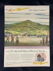 Zeitschriftenanzeige* - 1943 - Maxwell House Coffee - Peter Hurd Kunstwerk - Bild 1 von 1