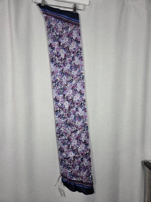 NWT Talbots 100% Silk Scarf Floral Bag Head Twilly  8" x 44" - Image 1 of 4