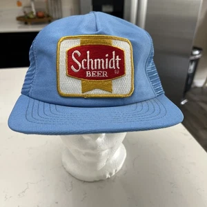 🔥 Vintage SCHMIDT BEER Patch Trucker Snapback Hat - Picture 1 of 9