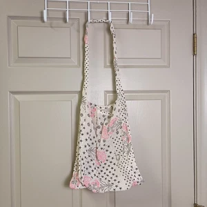 Bolso de Mano Informal Free People Crema Transparente Boho Gitano Estampado Floral Ligero Suave - Imagen 1 de 4