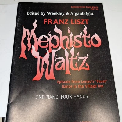 Liszt Mephisto Waltz Piano Duet Sheet Music Book Weekley Arganbright F2 - Image 1 of 4