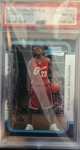 2003 Bowman Chrome Rookies & Stars LeBron James Rookie RC #123 PSA 8 NM - MINT - Bild 1 von 2