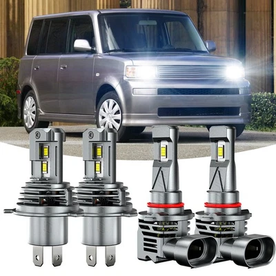 For Scion XB 2004-2006 4X LED Headlight Hi/Low Beam + Fog Light Bulb 6000K Kit Foto 1 de 4
