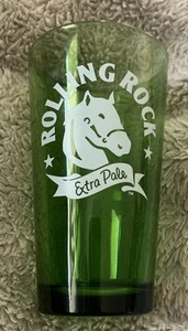 Rolling Rock Extra Pale Beer Light Green Pint Glas - Bild 1 von 5