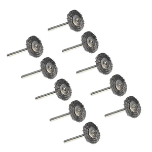 10Pcs Wire Wheel Brush Set for Rotary Tool Derusting Grinding Cleaning - Picture 1 of 12