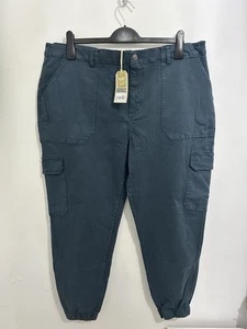 Fat Face Hythe Cargo Trousers Women's UK 20 Regular Teal Green NWTs - Picture 1 of 9