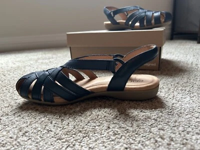 Sandalias de cuero para mujer Earth Berri talla 7,5 Color: Azul medio Nuevo en caja  Foto 1 de 4