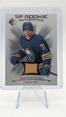 2021-22 SP ROOKIE AUTHENTICS JOHN-JASON PETERKA JERSEY #121 SABRES PATCH NM - Image 1 of 3