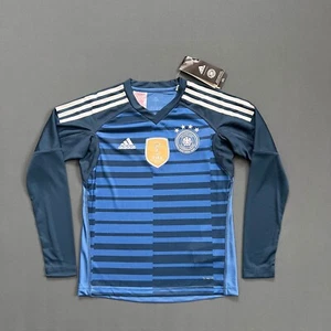 Germany Jersey 2018 2019 Goalkeeper Football Shirt BQ8399 Adidas Boys Size M - Picture 1 of 11