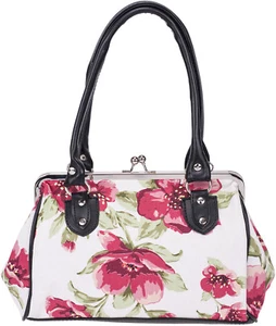 Küstenluder »TAISHA VINTAGE FLORAL« 50s KISSLOCK Blumen Handtasche Rockabilly - Imagen 1 de 5